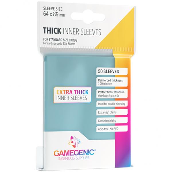 Gamegenic Thick Inner Card Sleeves: Clear (50ct)
