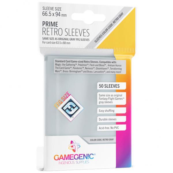 Gamegenic Prime Retro Card Sleeves: Clear (50ct)