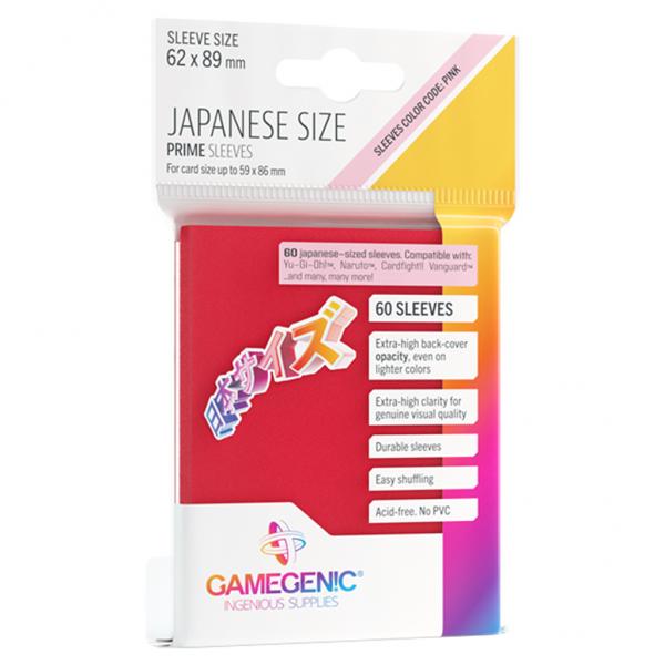 Gamegenic Prime Japanese Sized Sleeves Red (60 ct.)