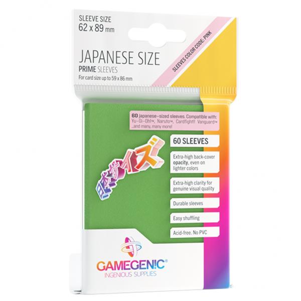 Gamegenic Prime Japanese Sized Sleeves Green (60 ct.)