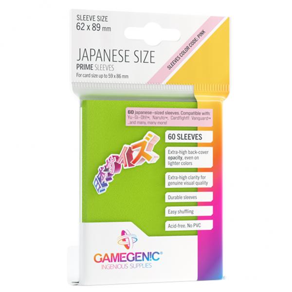 Gamegenic Prime Japanese Sized Sleeves Lime (60 ct.)