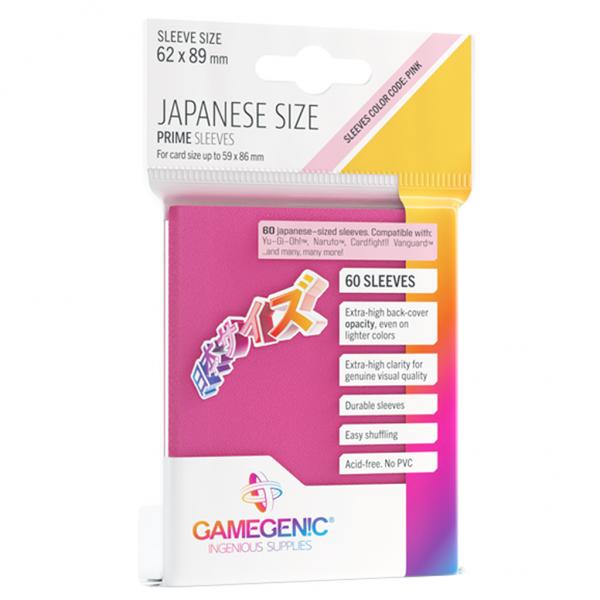 Gamegenic Prime Japanese Sized Sleeves Pink (60 ct.)