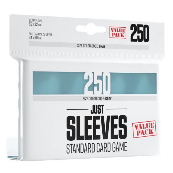 Gamegenic Just Sleeves: Standard Card Game Value Pack: Clear (250 ct.)