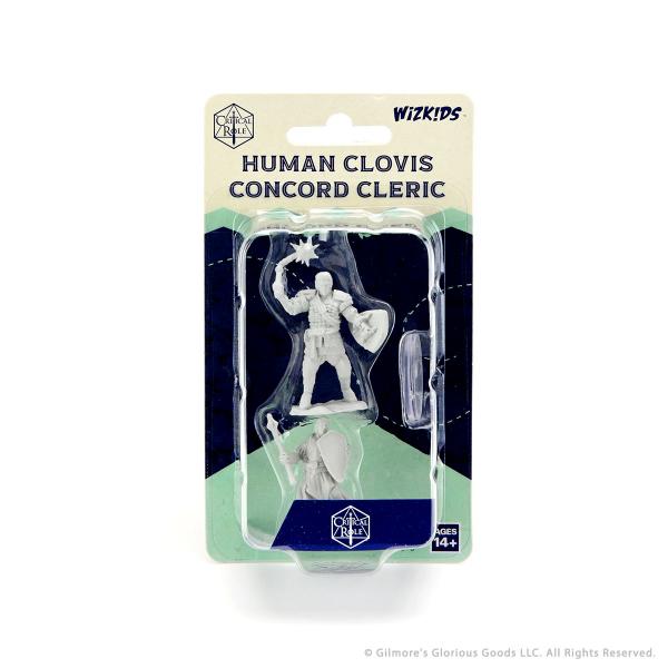 Human Clovis Concord Cleric Male: Critical Role Unpainted Miniatures (W1)