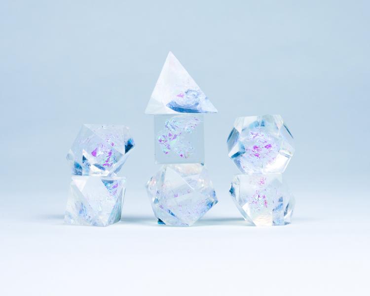 Clear Cloak and Dagger Poly 7 Set - Sirius Dice