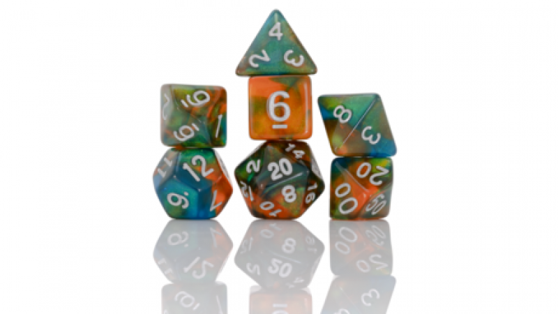 Persimmon Punch Polyhedral Dice Set - Sirius Dice
