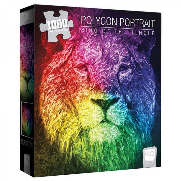 Polygon Portrait King Of Jungle 1000-Piece Puzzle
