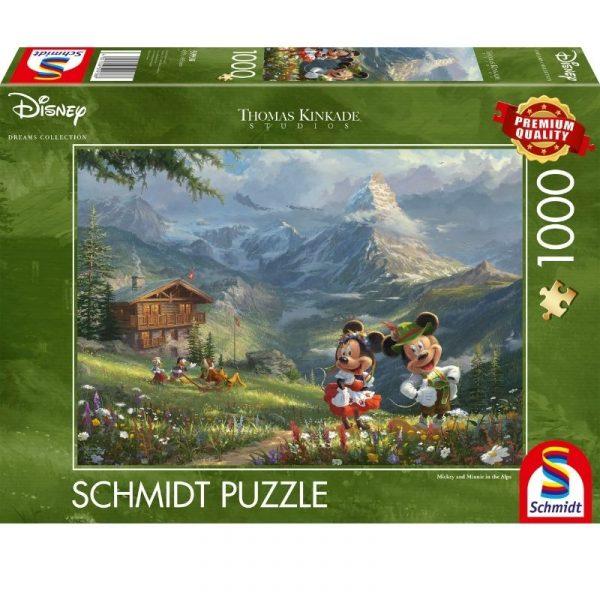 Thomas Kinkade: Disney Mickey & Minnie in the Alps (1000pc)