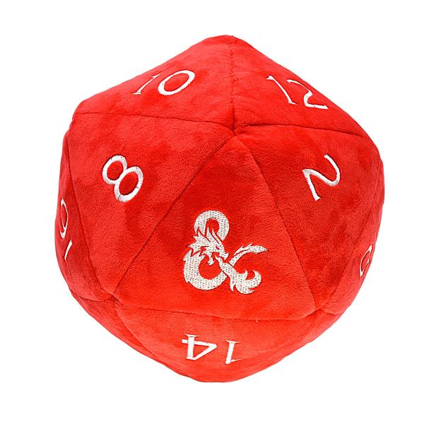 Red and White D20 Jumbo Plush: Dungeons & Dragons DDN