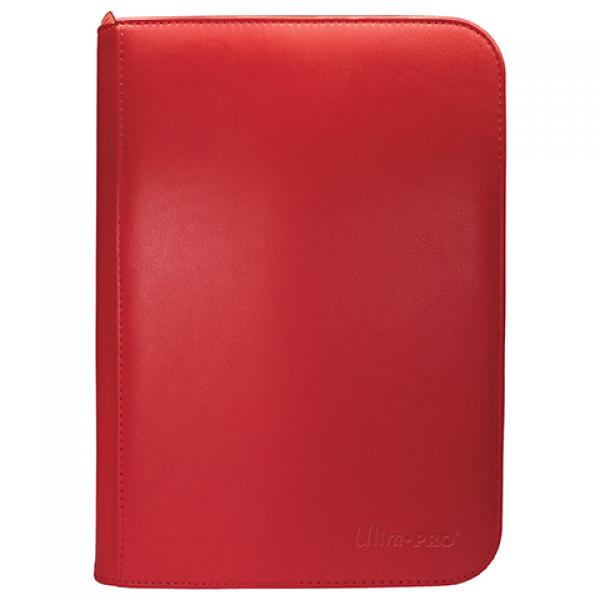 Vivid 4-Pocket Zippered PRO-Binder - Red