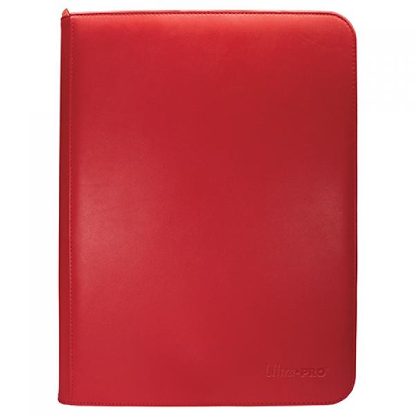 Vivid 9-Pocket Zippered PRO-Binder - Red