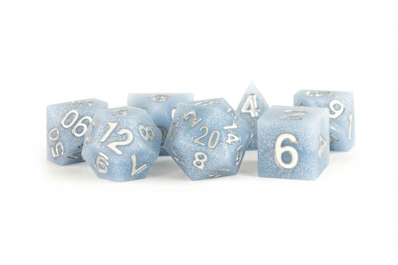 Silicone Rubber Poly Dice Set: Glacial Debris