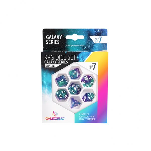 Gamegenic Galaxy Series - Neptune - RPG Dice Set (7pcs) Blue/Purple