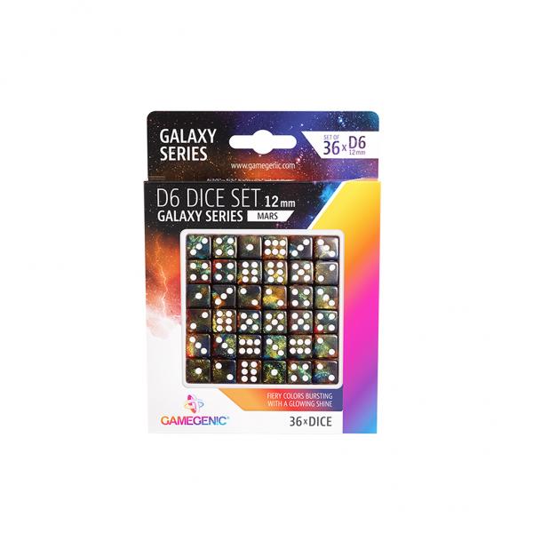 Gamegenic Galaxy Series - Mars -  D6 Dice Set 12 mm (36 pcs) Blue/Orange
