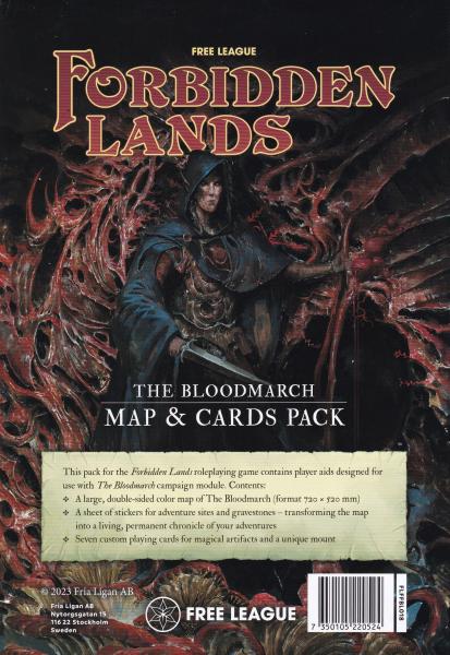 Forbidden Lands - The Bloodmarch Map & Cards Pack (RPG Accessory)