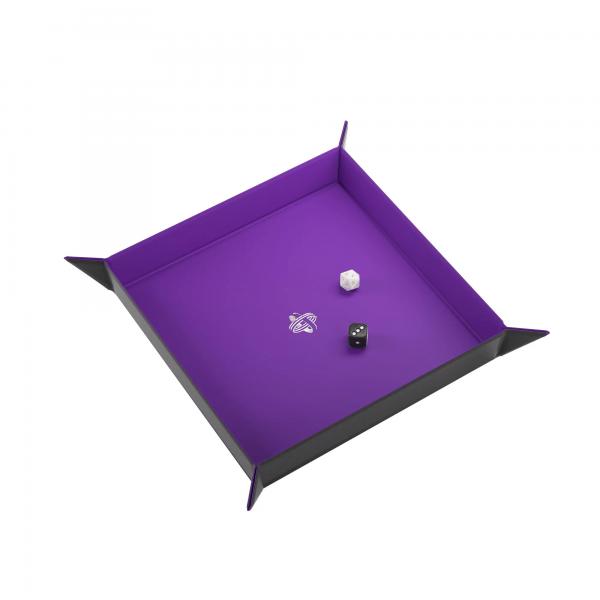 Magnetic Dice Tray Square: Black/Purple