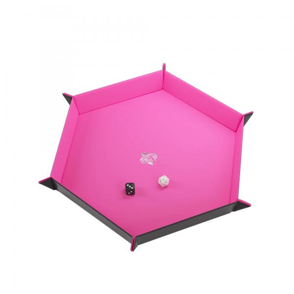Magnetic Dice Tray Hexagonal: Black/Pink