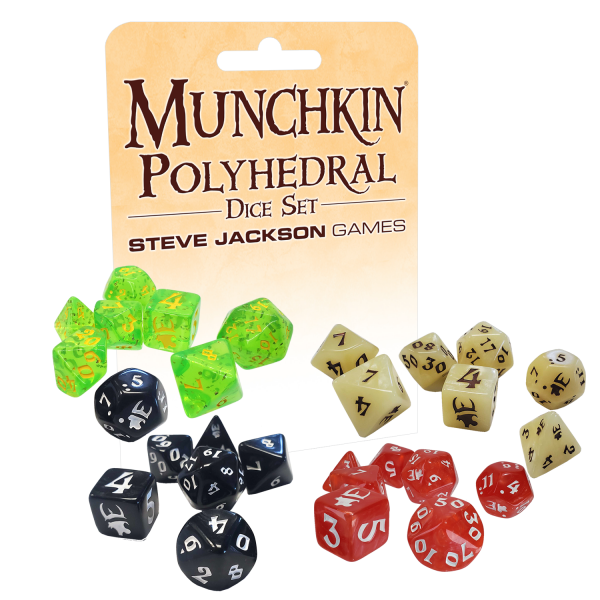Munchkin Polyhedral Dice Set Green/Yellow