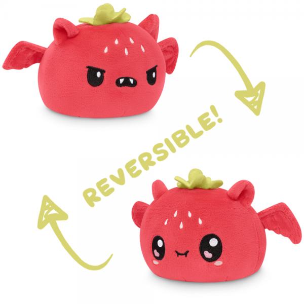 Kawaii and Angry: Reversible Bat Plushie (Strawberry)