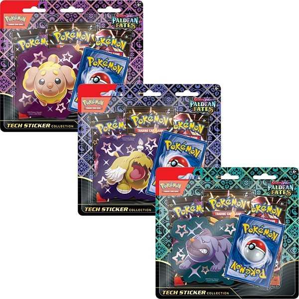 Pokemon TCG: Scarlet & Violet 4.5 Paldean Fates Tech Sticker Box - Fidough/Greavard/Maschiff