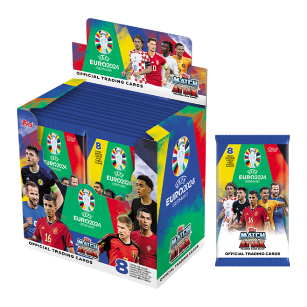 Official Euro Match Attax 2024 Card Packets Box