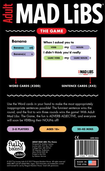 Game　Libs:　Adult　The　Games　Play　Mad　of　Board　Rules