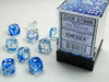 12mm D6 Dice Block (36): Nebula Dark Blue/White
