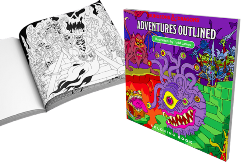 Dungeons & Dragons Adventures Outlined Coloring Book [40% discount]