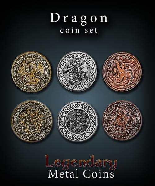 Dragon Coin Set Legendary Metal Coins