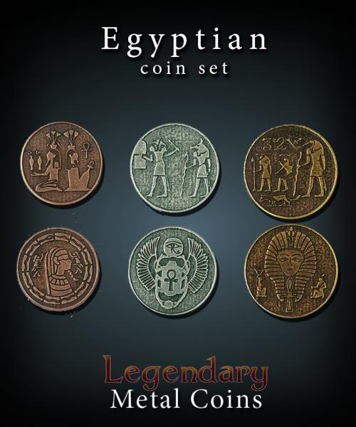 Egyptian Coin Set Legendary Metal Coins