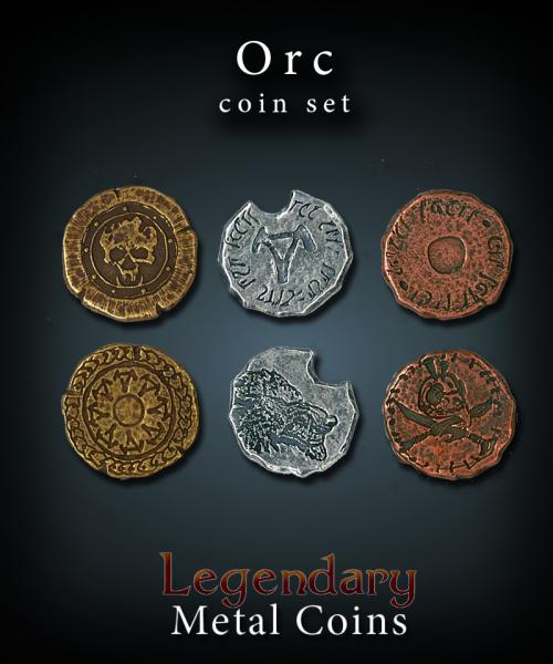 Orc Coin Set Legendary Metal Coins