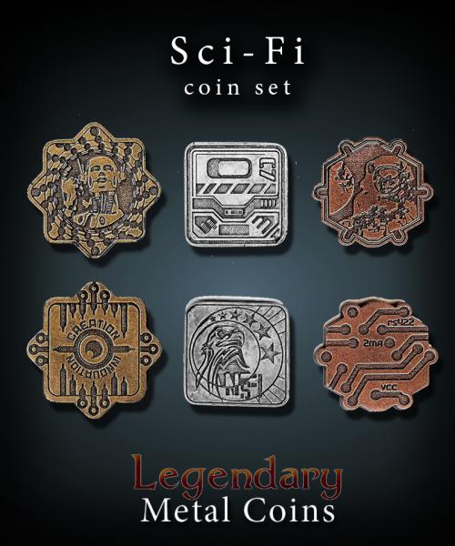 Sci Fi Coin Set Legendary Metal Coins