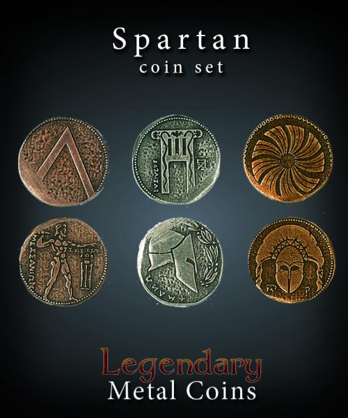 Spartan Coin Set Legendary Metal Coins