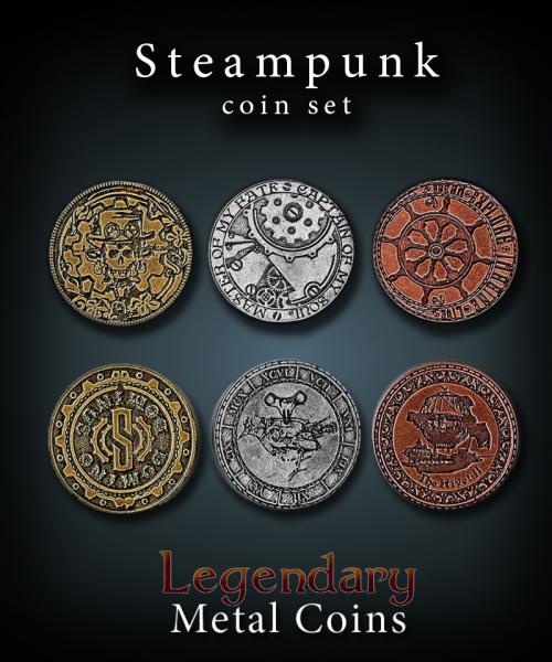 Steampunk Coin Set Legendary Metal Coins