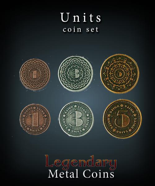 Units Coin Set Legendary Metal Coins