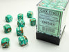 12mm D6 Dice Block (36): Marble Oxi-Copper /white