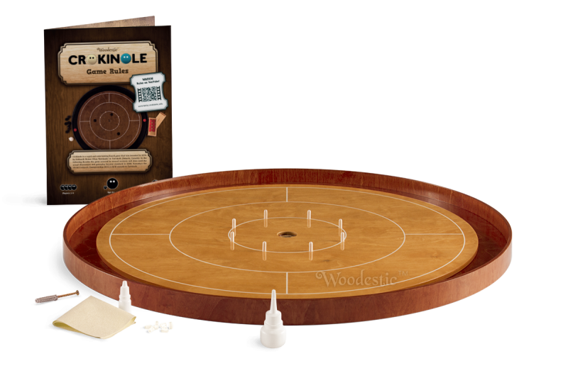 Woodestic Crokinole Tournament Basic Set (Beech/Cherry)