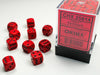 12mm D6 Dice Block (36): Opaque Red/Black