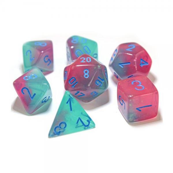 Gemini Polyhedral Gel Green-Pink/blue 7-Die Set