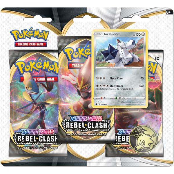 Pokemon TCG: Sword & Shield Rebel Clash 3-Pack Blister